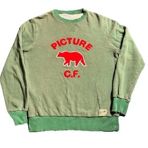 Picture C.F. Organic Cotton Olive Crewneck Sweatshirt- M